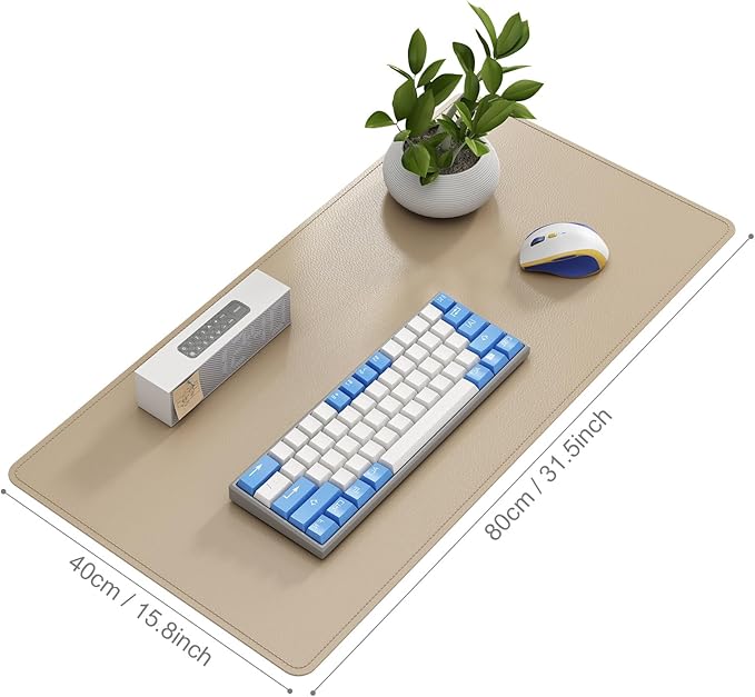 DAWNTREES Desk Mat Protector, PU Leather Desk Pad, Non Slip, Large Mouse Pad - Image 2