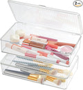 ZEXALOR Pack of 2 Clear Storage Bins by ZEXALOR