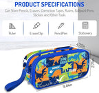 Fitvc Large Pencil Case for Boys, Dinosaur Boys Pencil Pouch for Kids Teens - Image 5
