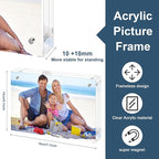 XINANDE 5x7 Acrylic Picture Frames 1 Pack, 10+10MM Premium Acrylic Photo Frame - Image 3
