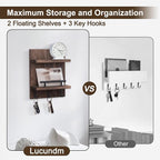 Lucundm Key Holder Wall Mount, Mail Shelf Decor - Image 4