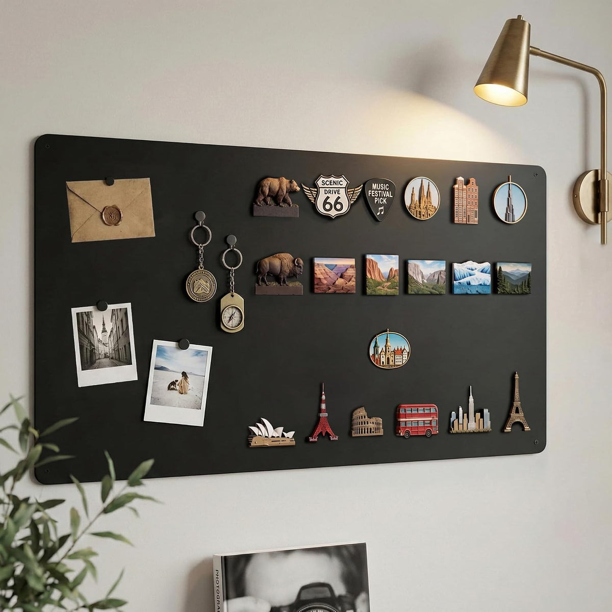 Souvenir Magnetic Board for Wall: Large Gallery for Collections