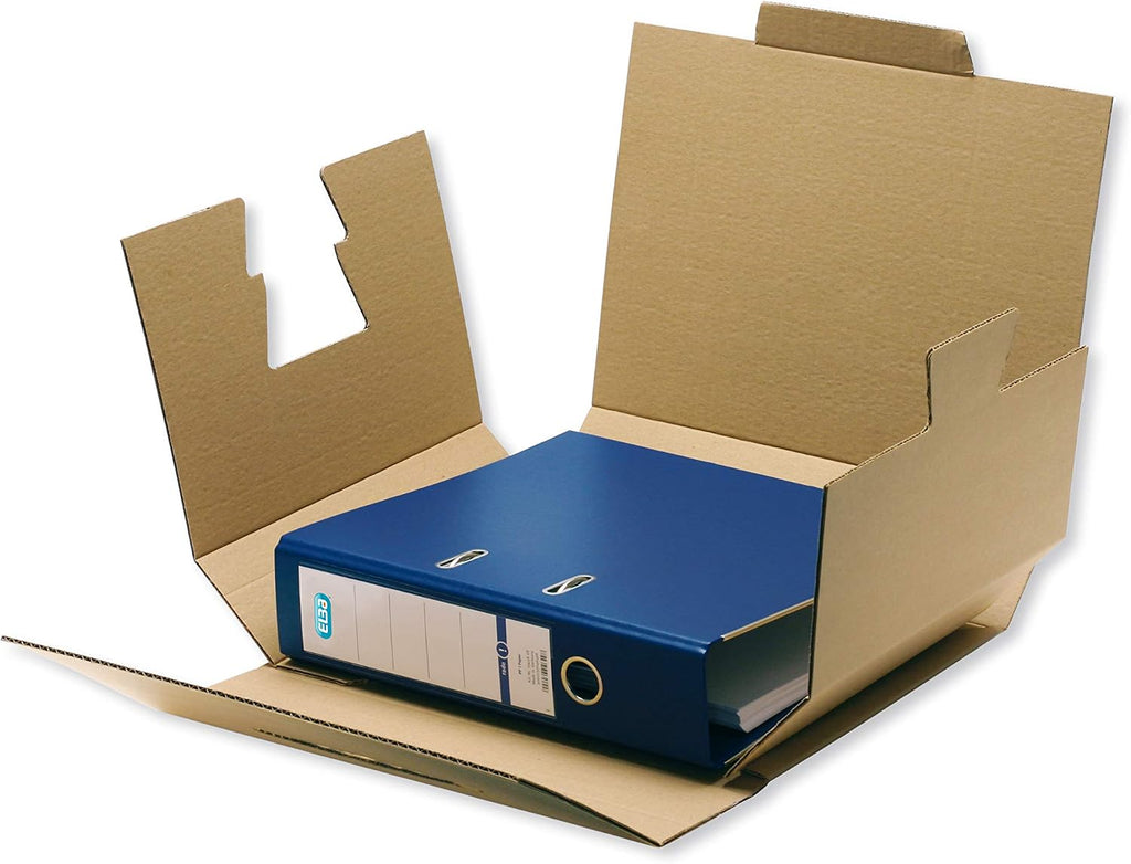 Elba Tric System 83530 Shipping Box for Files with Spine Width up to 8 cm with Address Field Pack of 20 Natural Brown