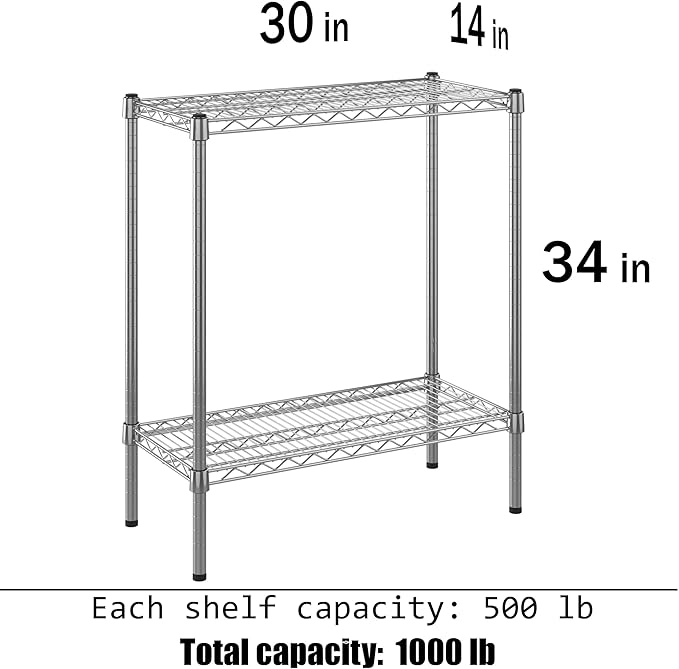 Regal Altair 14" Deep x 30" Wide x 34" Height Wire Shelving Kit | 2-Tier | NSF - Image 3