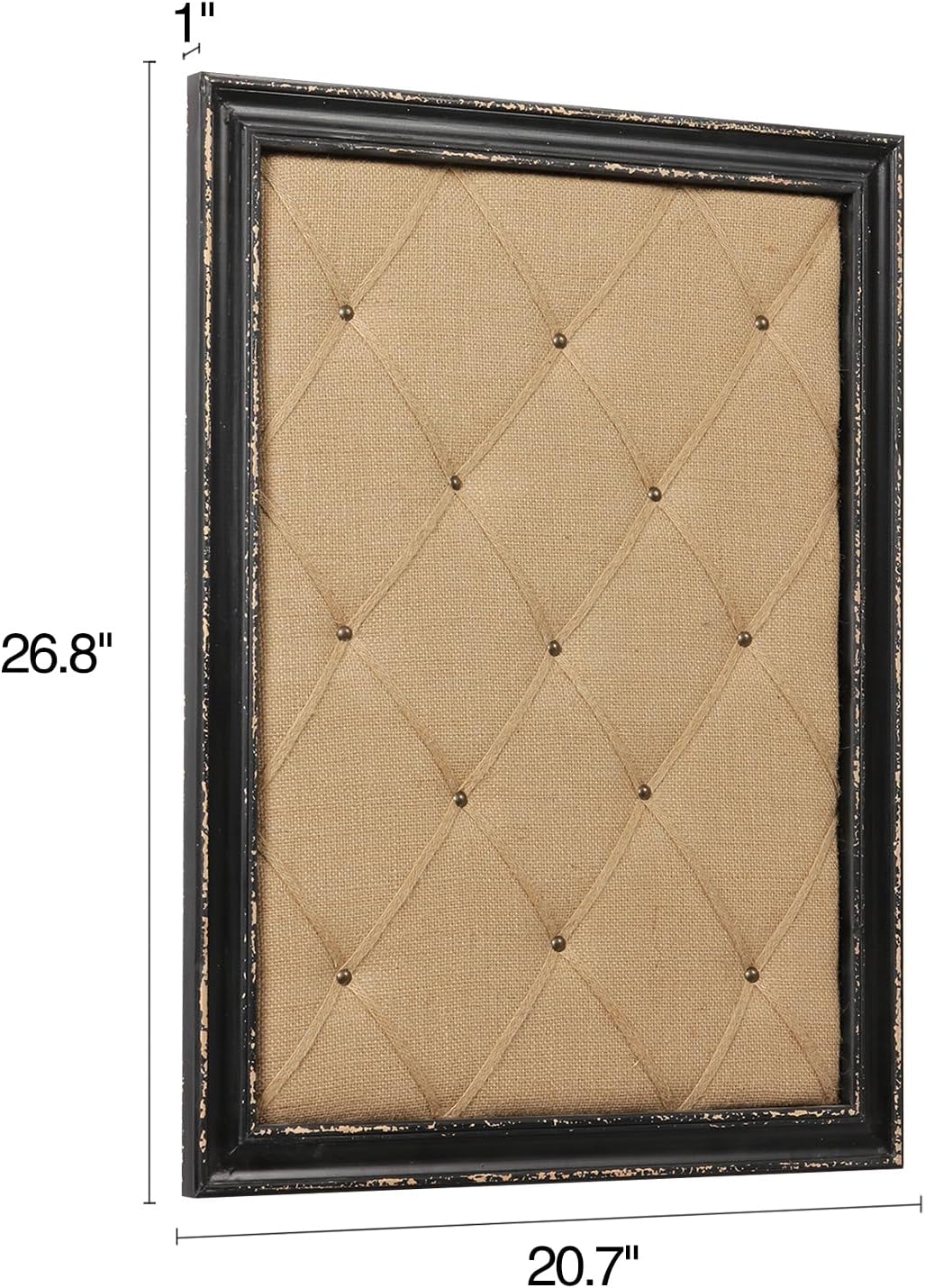 SOFE 21x27 Black Framed Linen Vision Board, Large Bulletin Board