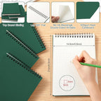 Engrowtic 6 Pack Graph Paper Spiral Notepad A5 Top Wirebound Notepad Grid - Image 2