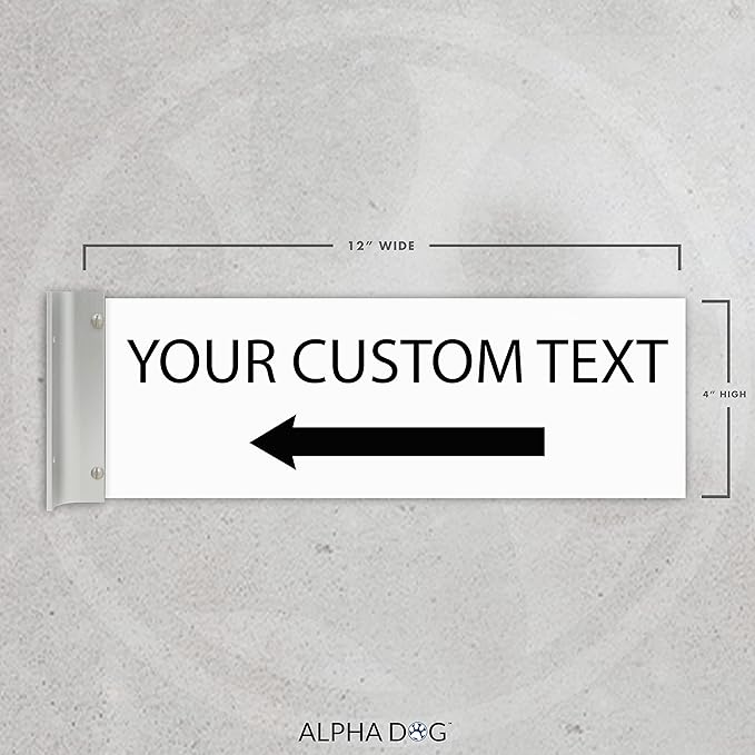 ALPHA DOG SIGNS Custom Projecting Hallway Sign, Personalized Indoor Outdoor - Image 2
