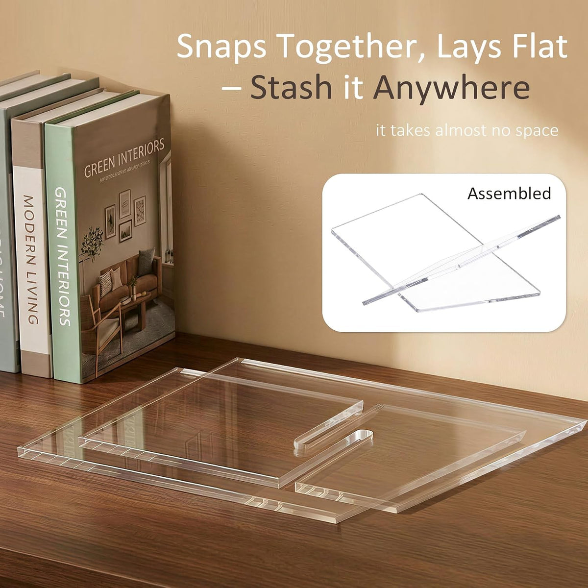 Acrylic Book Stand for Display, Large Book Holder 12.2"x9"x5.1&quot...