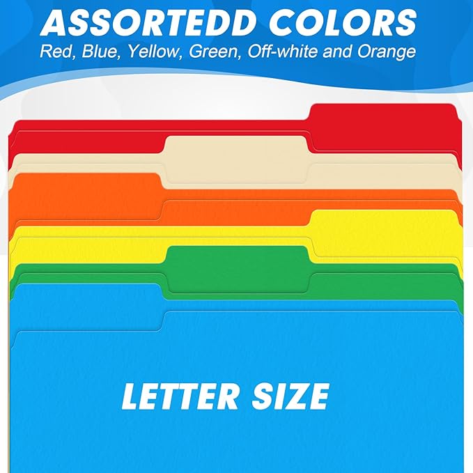 File Folder, HERKKA 120 Pack 1/3 Cut Tab File Folders, Colored File Folders - Image 5