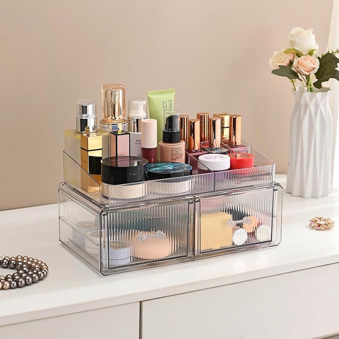 ZHIAI stackable storage drawer, cosmetic acrylic storage box, cosmetics and - Image 5