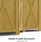 Cozy Castle Wood Room Divider, 6 Panels Folding Privacy Screen, 66.9'' Wall - Image 7