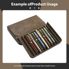 MIVLXLX PU Leather 12 Fountain Pen/Pencil Tray Case Organizer, Fashion Design - Image 4