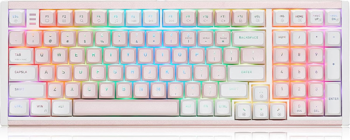 Hexgears I4 Wired Mechanical Keyboard with Number Pad - Pink, Tactile