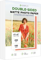 Double Sided Matte Photo Paper 4x6, Goefun 200GSM/54LB Inkjet Printer Paper by Goefun