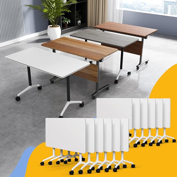 Conference Table Flip Top Mobile Conference Room Tables, Folding Conference by WYMHYZ