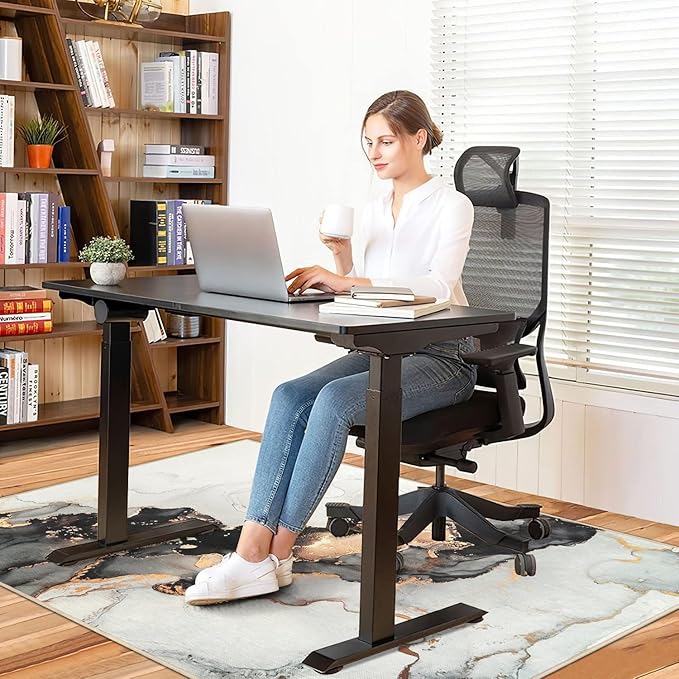 Anidaroel Office Chair Mat for Hardwood/Tile Floor, Under Desk Rug for Rolling - Image 2