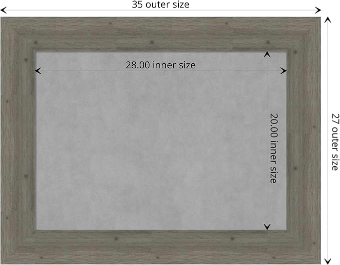 Amanti Art Grey Framed Magnetic Board 27x35 Medium Vision Board - Image 4