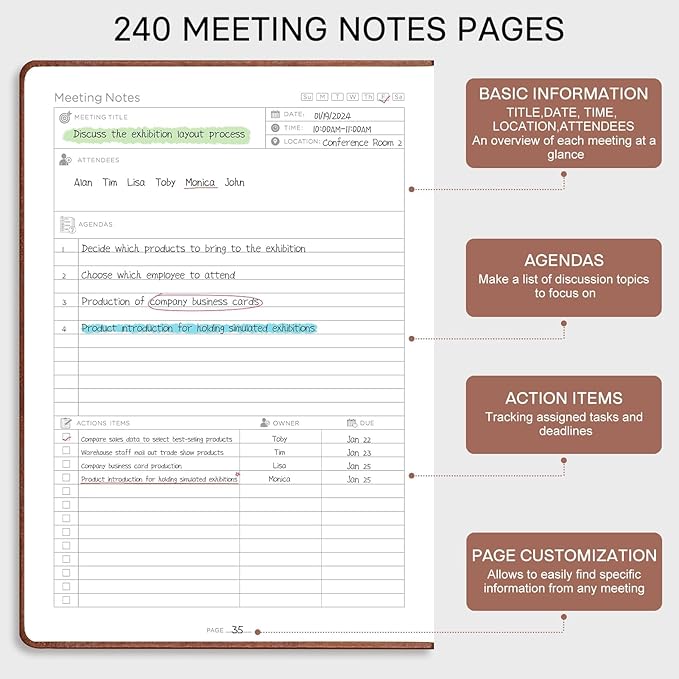 EMSHOI Meeting Notebook for Work - Image 3