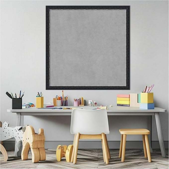 Amanti Art Black Framed Magnetic Board 26x26 Medium Vision Board - Image 5