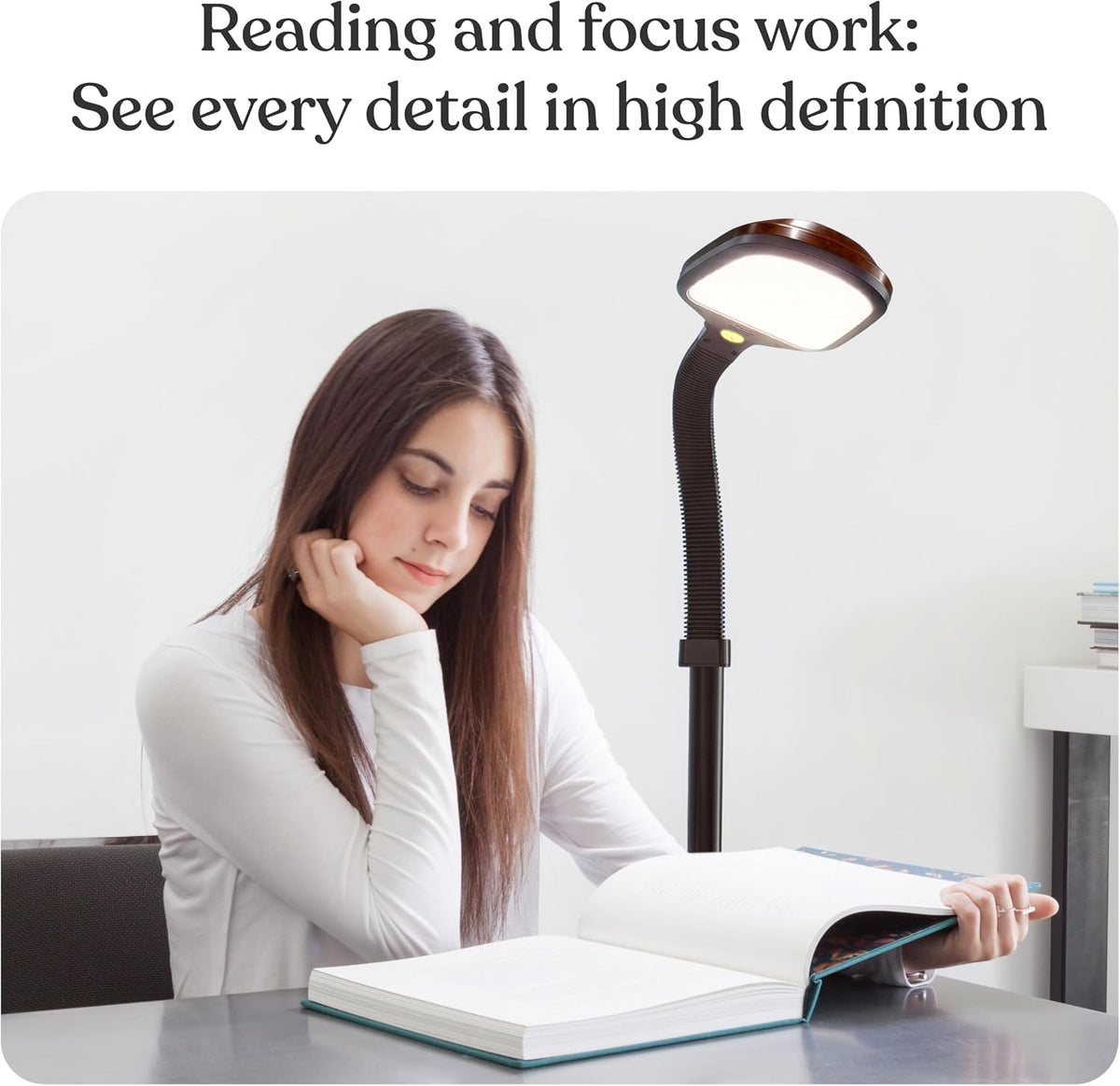 Brightech Litespan - Bright LED Floor Reading Lamp for Over Chair Crafts and ...