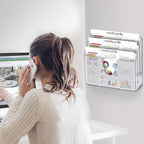 Acrimet Horizontal Triple File Folder Holder, Open Top Desktop Document Sorter - Image 4