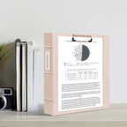 Ospelelf 3 Ring Binder with Clipboard 2 Inch Leather Binder - Image 2