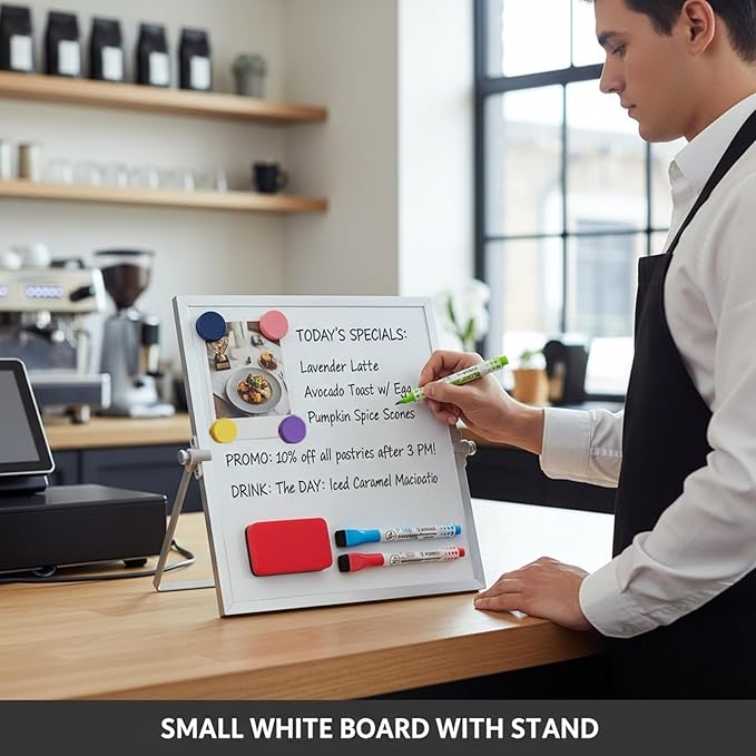 MXG 10x10 Inch Magnetic Dry Erase Board, Double Sided Small Whiteboard - Image 8