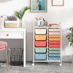 LDAILY 15 Drawer Rolling Storage Cart, Rolling Cart - Image 9