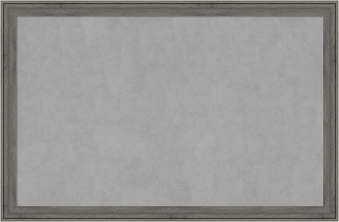 Amanti Art Grey Framed Magnetic Board 23x35 Large Vision Board by AmantiArt