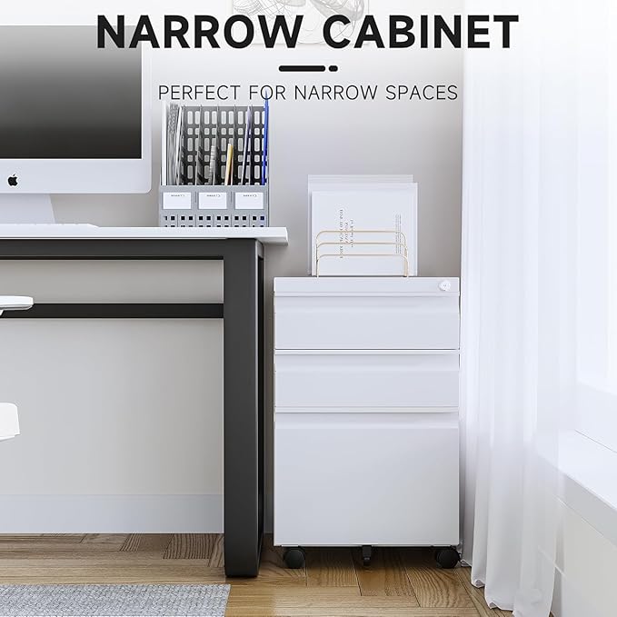 Letaya 3 Drawer Mobile File Cabinet - Image 4