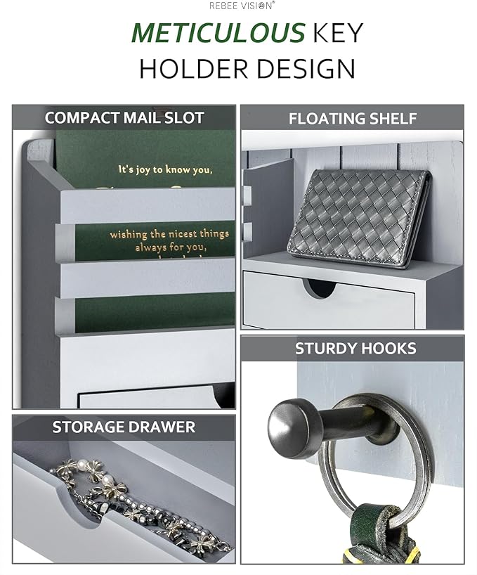 Rebee Vision Decorative Key Holder Wall Mount - Image 3