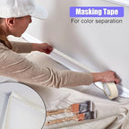 Fainne 18 Rolls Masking Tape Bulk 1.41 Inch Beige Wide Thin White Color - Image 6