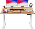 FEZIBO 63 x 28 Inch Deeper Height Adjustable Electric Standing Desk by FEZIBO