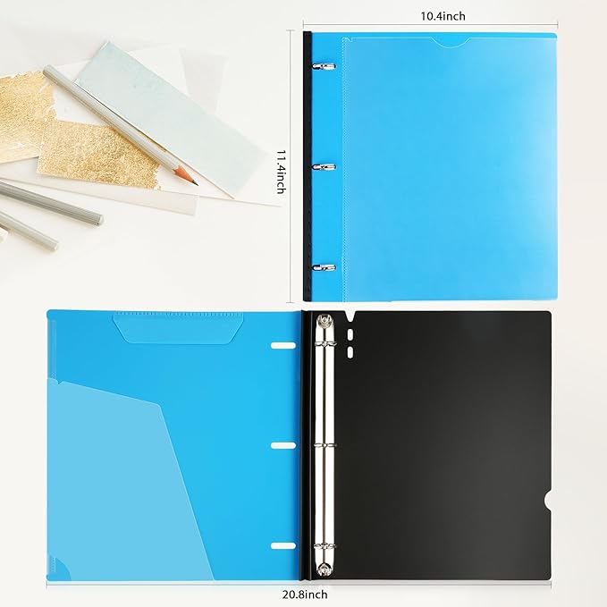WOT I 12-Pack Telescoping 3 Ring Binder, Expandable Flexible Binder - Image 6