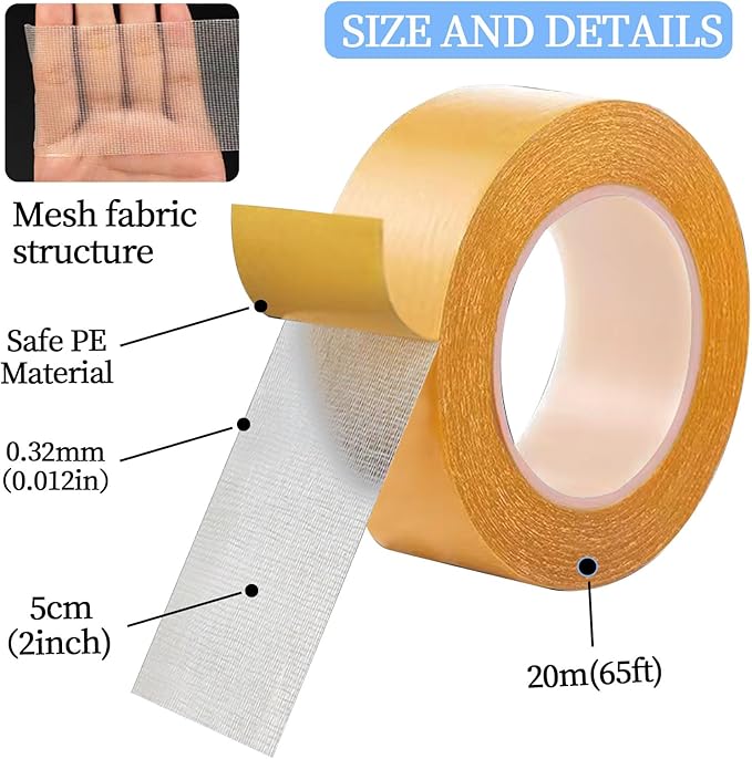 Double Sided Tape Heavy Duty 65ft, High Tack Strong Wall Adhesive Tape - Image 2