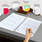 Rosmonde 720 Packs 3 Subject Notebooks, Spiral Notebook Bulk, College Ruled - Image 2
