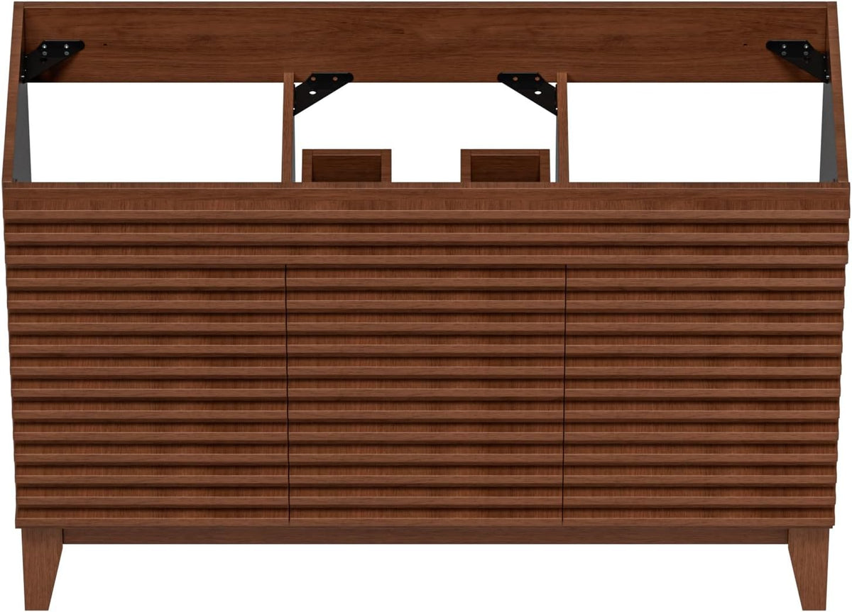 ROOMTEC 48" Bathroom Vanity, Mid-Century Freestanding Bathroom Cabinet V...