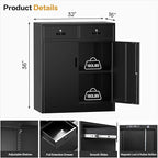 TaskStorz Metal Storage Cabinet, 36 Inch Tall Metal Garage Cabinet - Image 3