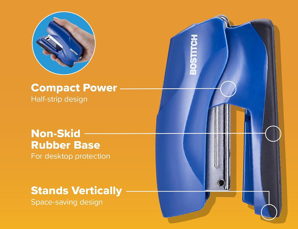 Bostitch Heavy Duty Stapler Value Pack, 40 Sheet Capacity, Blue