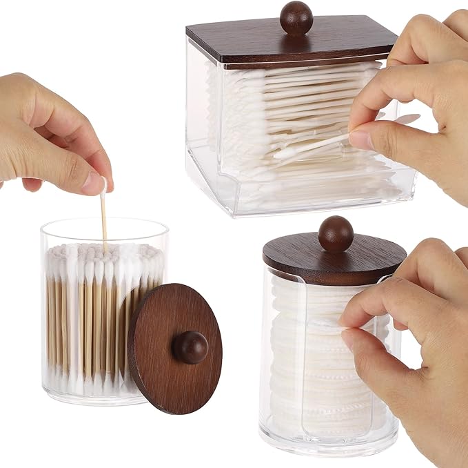 Tbestmax Bathroom Organizer Accessories Set-10 oz, 7 oz Qtips Holder Storage - Image 3
