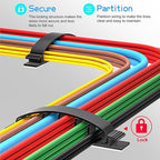 XHF 30pcs Adhesive Cable Wire Clips Black, Outdoor Cable Management Wire - Image 4