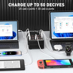 250W Charging Station for Multiple Devices, Stations for MacBook, Android Cell - Image 2