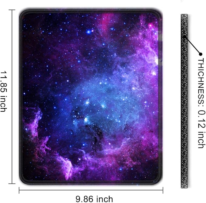 Auhoahsil Mouse Pad, 12 x 10 in Galaxy Theme Computer Mouse Pad - Image 7