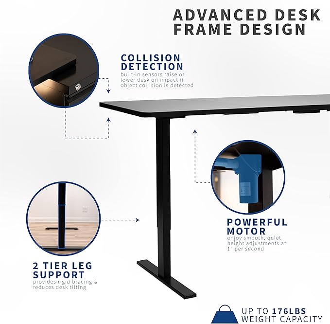 VIVO Electric 43 x 24 in Standing Desk, Memory Height Adjustment, 1B Series - Image 4