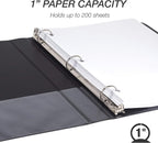 Samsill Durable 1 Inch Binder, Made in the USA, Round Ring Customizable Clear - Image 3