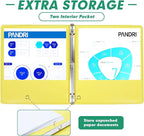 3 Ring Binder 0.5 Inch, PANDRI 6 Pack 1/2-Inch Binder Fits Letter Size 8.5'' x - Image 4