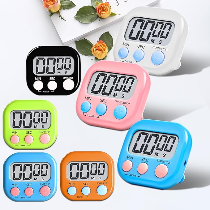 48 Pcs Digital Kitchen Timer Bulk, Small Magnetic Backing Stand Timer, Large - Image 4