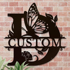 Personalized Custom Letter Name metal Signs, Custom Black Letter Monogram Wall - Image 4