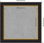 Amanti Art Black Framed Magnetic Board 30x30 Medium Vision Board - Image 2