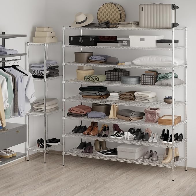 Regal Altair 24" Deep x 72" Wide x 86" Height Wire Shelving Kit | 8-Tier | NSF - Image 5